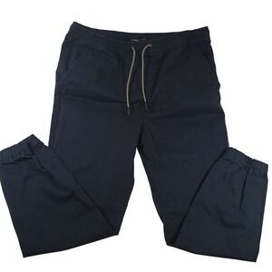 Aeropostale Mens Jogger Pants Large Black Casual Drawstring Chino‎ Trousers